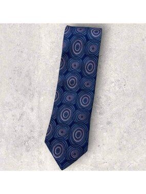 METROPOLITAN VIEW Silk Tie USA Blue Pink Geometric W:3.6" EUC